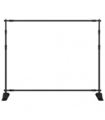 vidaXL Backdrop Stands 2 pcs Black 254x243 cm Steel