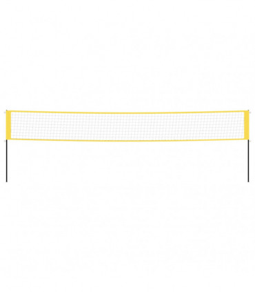 vidaXL Badminton Net Yellow and Black 600x155 cm PE Fabric
