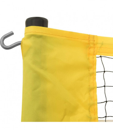 vidaXL Badminton Net Yellow and Black 600x155 cm PE Fabric