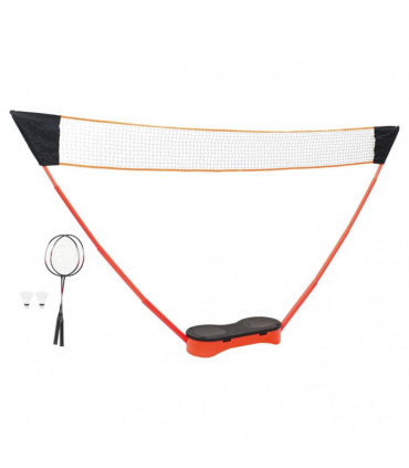 vidaXL Badminton Set with 2 Rackets. Net & Storage Case 292x30x152 cm