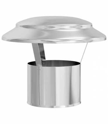 vidaXL Rain Cover Chimney Silver 25 x 25 x 20 cm Stainless Steel