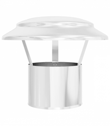 vidaXL Rain Cover Chimney Silver 25 x 25 x 20 cm Stainless Steel