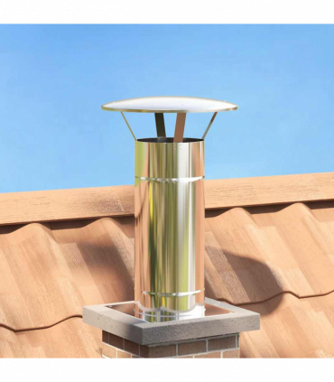 vidaXL Rain Cover Chimney Silver 35 x 35 x 20 cm Stainless Steel