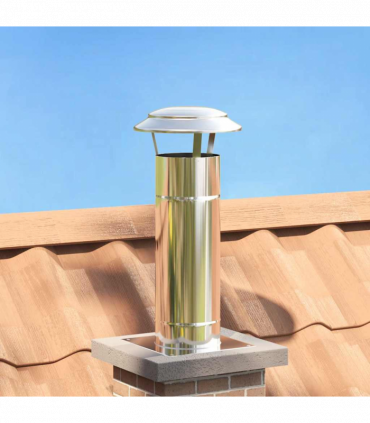 vidaXL Rain Cover Chimney Silver 25 x 25 x 20 cm Stainless Steel