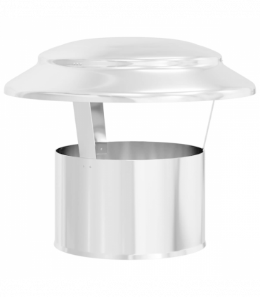 vidaXL Rain Cover Chimney Silver 25 x 25 x 20 cm Stainless Steel