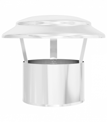 vidaXL Rain Cover Chimney Silver 25 x 25 x 20 cm Stainless Steel