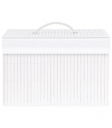 vidaXL Bamboo Storage Boxes 4 pcs White
