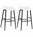 vidaXL Bar Chairs 2 pcs White