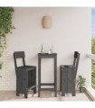 vidaXL Bar Stools 2 pcs Grey 40x48.5x115.5 cm Solid Wood Pine