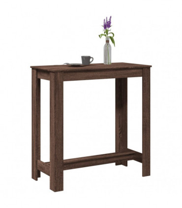 vidaXL Bar Table Brown Oak 102x50x103.5 cm Engineered Wood