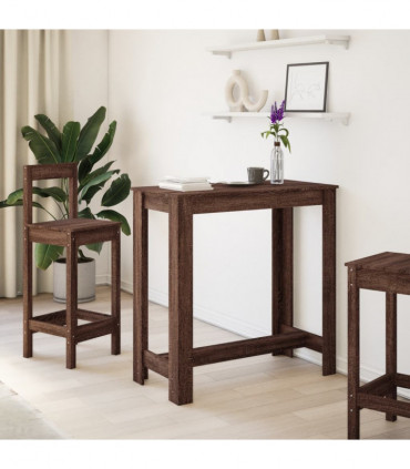 vidaXL Bar Table Brown Oak 102x50x103.5 cm Engineered Wood