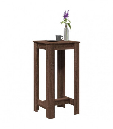 vidaXL Bar Table Brown Oak 51x50x103.5 cm Engineered Wood