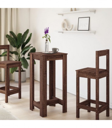 vidaXL Bar Table Brown Oak 51x50x103.5 cm Engineered Wood