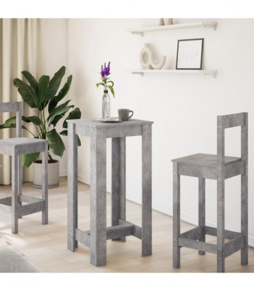 vidaXL Bar Table Concrete Grey 51x50x103.5 cm Engineered Wood