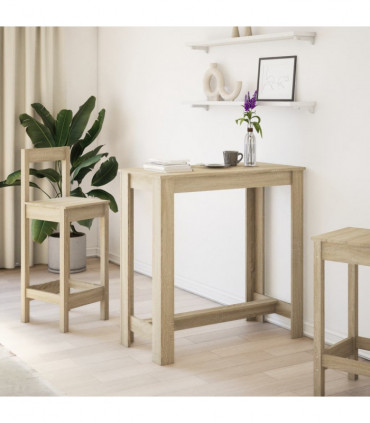 vidaXL Bar Table Sonoma Oak 102x50x103.5 cm Engineered Wood