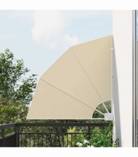 vidaXL Balcony Privacy Screen Beige 115 x 115 cm Fabric