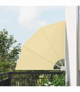 vidaXL Balcony Privacy Screen Sand 115 x 115 cm Fabric