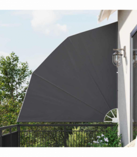 vidaXL Balcony Privacy Screen Black 210 x 210 cm Fabric