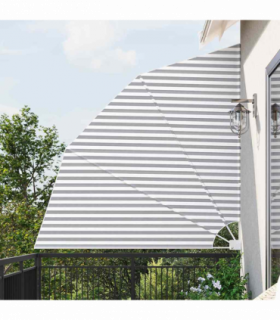 vidaXL Balcony Privacy Screen Anthracite and white 210 x 210 cm Fabric