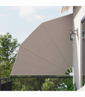 vidaXL Balcony Privacy Screen Taupe 210 x 210 cm Fabric