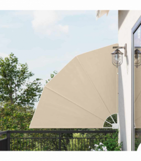 vidaXL Balcony Privacy Screen Beige 140 x 140 cm Fabric