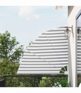 vidaXL Balcony Privacy Screen Anthracite and white 140 x 140 cm Fabric