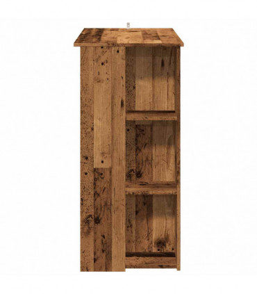 vidaXL Bar Table with Shelf Old Wood 102x50x103.5 cm Engineered Wood