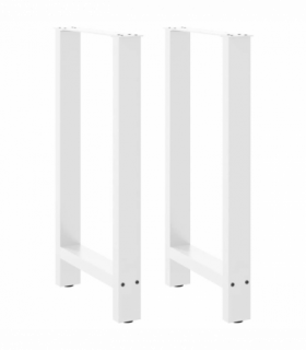 vidaXL Bar Table Legs White 2 pcs 50x(90-91) cm Steel