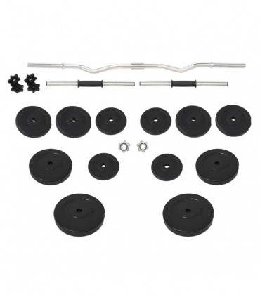 vidaXL Barbell and Dumbbell with Plates 60 kg