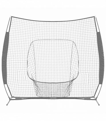 vidaXL Baseball & Softball Black 250 x 106 x 209 cm Polyester