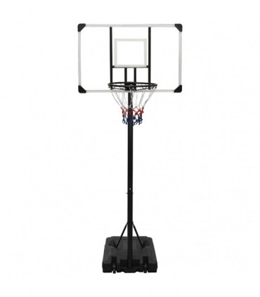 vidaXL Basketball Stand Transparent 256-361 cm Polycarbonate