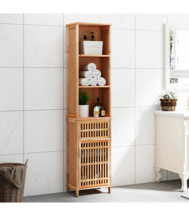 vidaXL Bathroom Cabinet 42x29x182 cm Solid Wood Walnut
