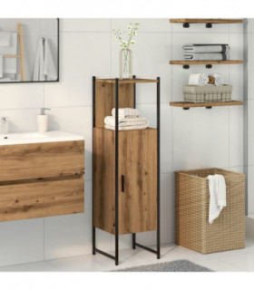 vidaXL Bathroom Cabinet Artisan Oak 33x33x120.5 cm Engineered Wood