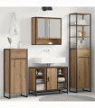 vidaXL Bathroom Cabinet Artisian Oak 40 x 30 x 100 cm Engineered Wood