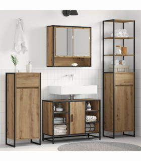 vidaXL Bathroom Cabinet Artisian Oak 40 x 30 x 180 cm Engineered Wood