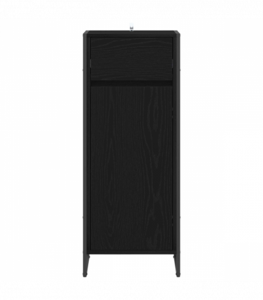 vidaXL Bathroom Cabinet Black Oak 40 x 30 x 100 cm Engineered Wood