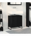 vidaXL Bathroom Cabinet Black Oak 60 x 30 x 60 cm Engineered Wood