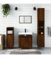 vidaXL Bathroom Cabinet Brown Oak 58x33x60 cm Engineered Wood