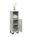 vidaXL Bathroom Cabinet Concrete Grey 30x30x100 cm Engineered Wood