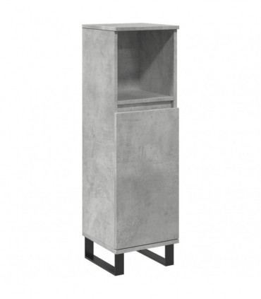 vidaXL Bathroom Cabinet Concrete Grey 30x30x100 cm Engineered Wood