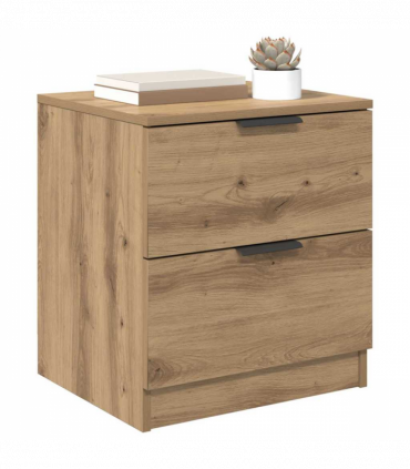 vidaXL Bedside Cabinet with Drawer 2 pcs Artisan oak 45 x 39 x 50 cm