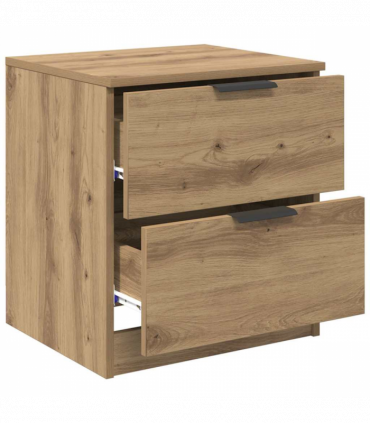 vidaXL Bedside Cabinet with Drawer 2 pcs Artisan oak 45 x 39 x 50 cm