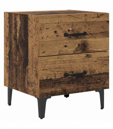 vidaXL Bed Cabinet Old wood 40 x 35 x 47.5 cm Engineered wood