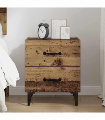 vidaXL Bed Cabinet Old wood 40 x 35 x 47.5 cm Engineered wood