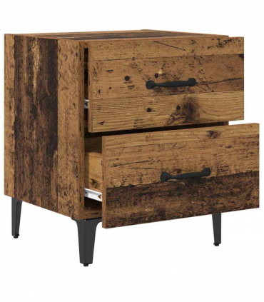 vidaXL Bed Cabinet Old wood 40 x 35 x 47.5 cm Engineered wood