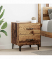 vidaXL Bed Cabinet 2 pcs Old wood 40 x 35 x 47.5 cm Engineered wood