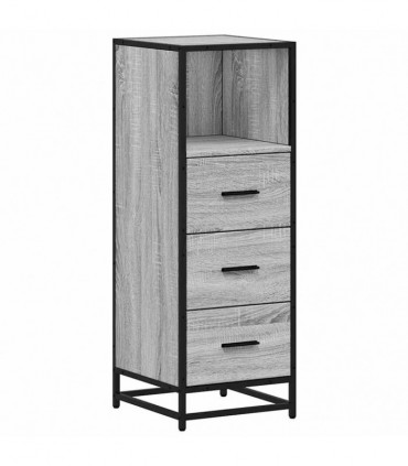 vidaXL Bathroom Cabinet Grey Sonoma 35x37.5x100 cm Engineered Wood