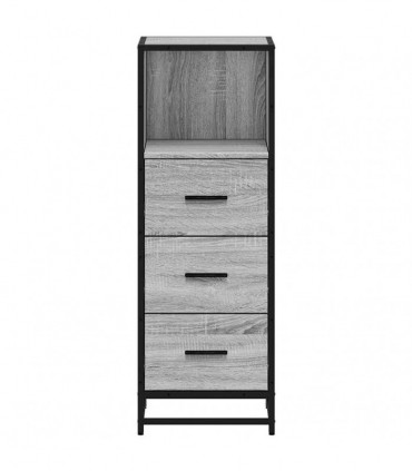 vidaXL Bathroom Cabinet Grey Sonoma 35x37.5x100 cm Engineered Wood