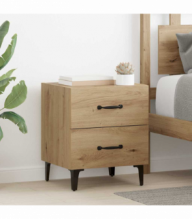vidaXL Bed Cabinet 2 pcs Artisan oak 40 x 35 x 47.5 cm Engineered wood