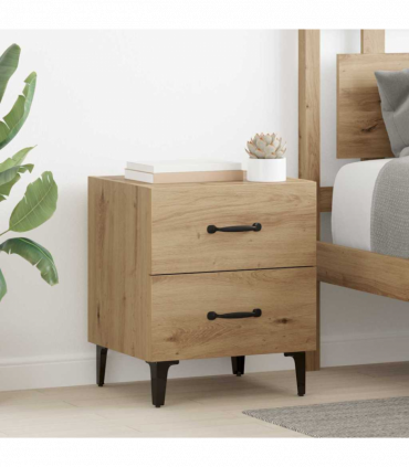 vidaXL Bed Cabinet 2 pcs Artisan oak 40 x 35 x 47.5 cm Engineered wood